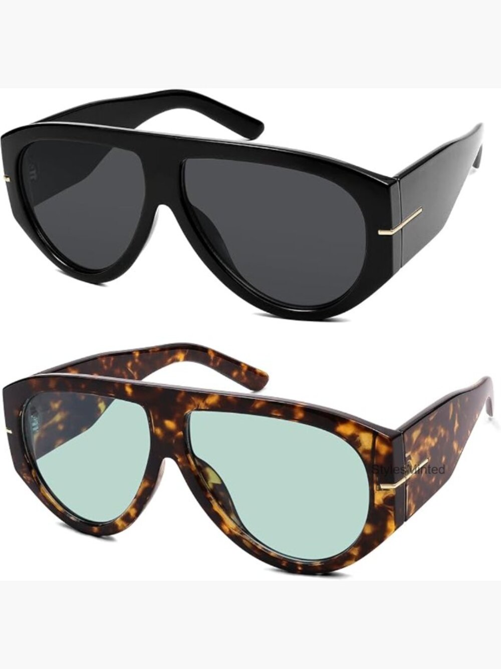Oversized Retro Aviator Sunglasses 70s Classic Vintage